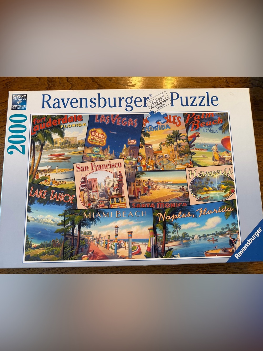 Ravensburger Vintage Vacations travel poster 2000 piece Puzzle
